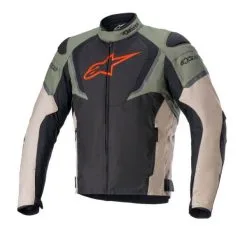 Alpinestars T-Jaws V3 Waterproof Jacket Black Military Green Sand