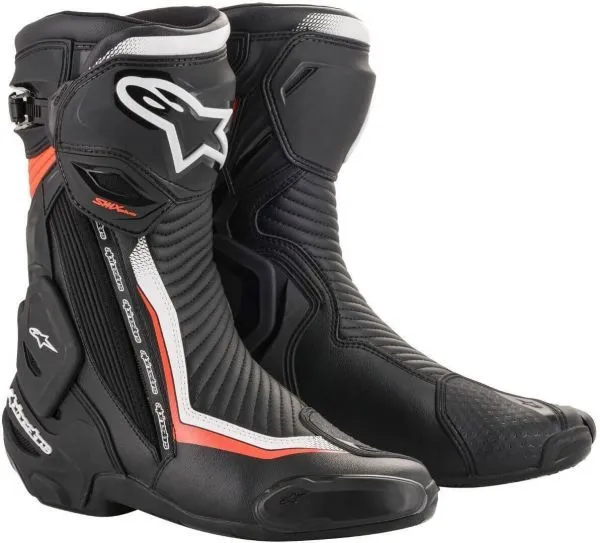 Alpinestars SMX Plus V2 Boots Black White Red Fluo
