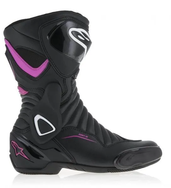 Alpinestars Stella SMX-6 V2 Boots Black Fuchsia White 3 Alpinestars Stella SMX-6 V2 Boots Black Fuchsia White