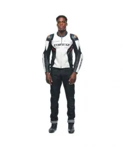 Blouson Dainese Racing 4 Leather White/Black