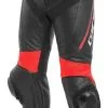 Dainese DELTA 3 Leather Pants BLACK/BLACK/FLUO-RED