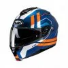 HJC C91 Octo Blue/Orange MC28 -Casques intégraux Soldes 2022 hjc c91 octo blue orange mc27 modular helmet klapphelm casque modulaire systeemhelm kask casco modular 1 1