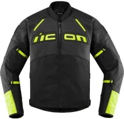 Icon Contra2 Leather Jacket Hi-Viz