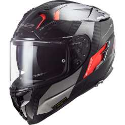 LS2 Challenger Carbon Alloy Chrome Orange