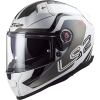 LS2 Vector 2 Metric White Titanium Silver-06 -Casques intégraux Soldes 2022 ls2 vector 2 metric white titanium silver 06 full face helmet integralhelm casque integral kask casco integral 1 1