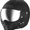 Roof RO9 Roadster IRON Mat Black Silver -Casques intégraux Soldes 2022 roof ro9 roadster iron mat black silver modular helmet klapphelm casque modulaire systeemhelm kask casco modular 1